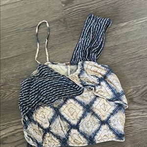 Free people Blue and White Women's crop